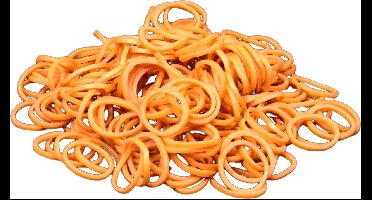 1 kg - Elastiek - naturel - diameter 20mm - breedte 1,5mm - in zak - ca 6300 stuks