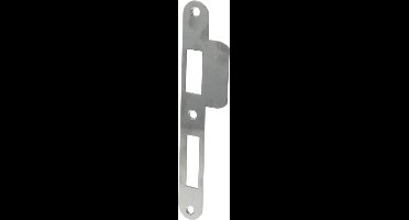 Nemef Sluitplaat - afgerond - 196 x 25/46,5 mm - RVS geborsteld - passend bij artikel 4139 - din links