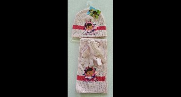 Lichtroze winterse set van de Speelgoeddokter, 52 cm