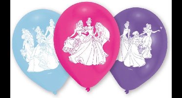 6 Latex Balloons Princess 22.8cm