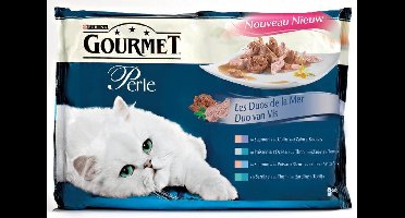 Gourmet Perle - Duo van Vis - Kattenvoer - 4 x 85 g