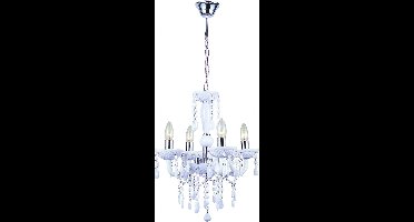 Kroonluchter Globo Cuimbra LED - Chroom - Wit - Acryldecoratie kristallen 1215