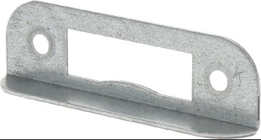 Nemef Hoeksluitplaat - afgerond - 80 x 24 x 12 mm (LxBxH/B+LIP) - staal verzinkt - HP1256