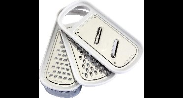 Metaltex - Rasp met Container - 3 in 1 - RVS