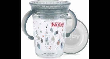 Nuby 360º Wonder Beker Met Handvat 240 ml Grijs