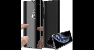 Hoesje geschikt voor iPhone 11 pro max - spiegel book case cover zwart