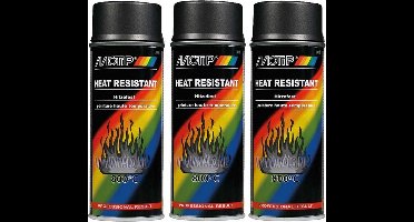 Motip Hittebestendige Lak - Donker Antraciet - 400 ml - 3 Stuks!