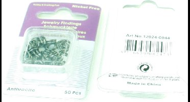 Splitring 6 mm gehard antraciet 50 stuks