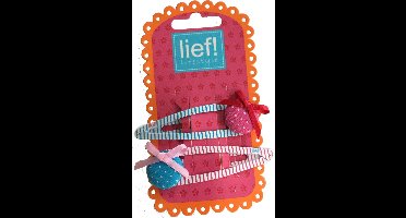 Knop met strikje haarspelden Blauw - Lief Lifestyle