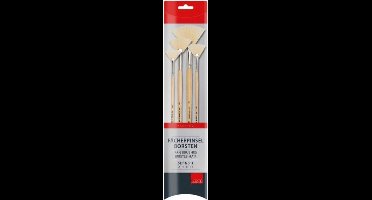Varkenshaar Waaierpenselen set 4 stuks