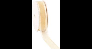 Satin Edge Organzalint Ivoor - 25 mm / 25 mtr.