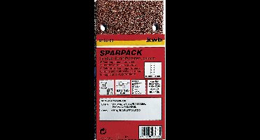 KWB schuurstrook 93 x 185 mm - Korrel 40, 60, 80 en 120 - 818318 - Assorti 15 stuks