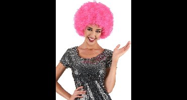 Vegaoo - Roze disco pruik voor volwassenen - Comfort - Gekleurd - One Size