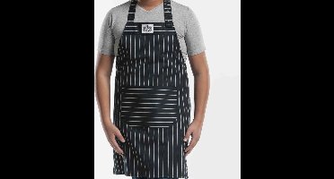 Chaud Devant - Schort Hobbyschort voor kinderen/tieners - Zwart Krijtstreep - 75 x 75 cm