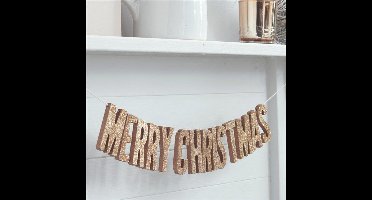 Ginger Ray - Metallic Star - Letters Merry Christmas Rose Gold