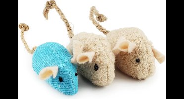 Hiden - Kattenkruid Muizen – Catnip - Kattenkruid Speelgoed – Pluche – Kittens - 3 stuks