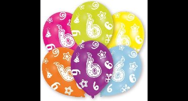 Amscan Ballonnen 6 Jaar 6 Stuks 28 Cm
