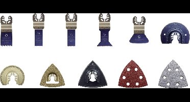 TOOLCRAFT 1574786 Chroom-vanadium staal, Bimetaal, Carbide Multitool toebehorenset 21-delig 1 set(s)