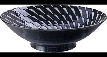 Tokyo Design Studio - Mixed Bowls Noodle Bowl Blue Hanten Twist 25.4x7.8cm 1600ml