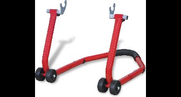 vidaXL - Motorfiets - achterwiel - standaard - rood