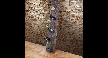 Shabby wijnkast 20 flessen bruin