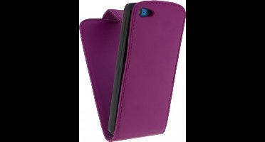 Xccess Leather Flip Case Apple iPhone 5C Purple