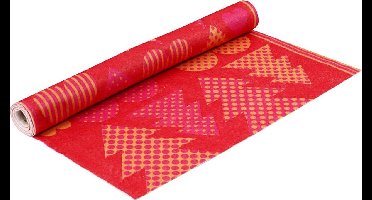 Vilt met motieven, b: 45 cm, rood/oranje, 1 m