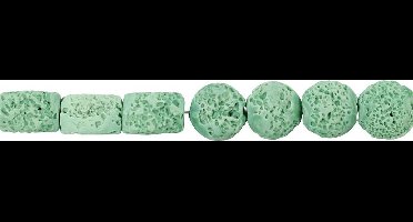 Kunsthars kralen afm 24x38 + 31x22 mm gatgrootte 2 mm groen 7div