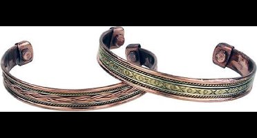 Yogi & Yogini naturals Armbanden magnetisch koper (2 stuks)