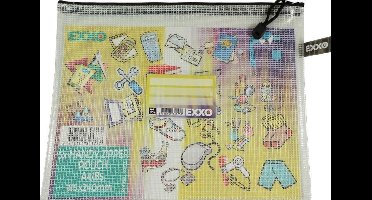 EXXO-HFP #34125 - A4 Opbergtas Handy; Multi-Purpose; Rits zwart; Pak @ 5 stuks