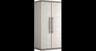 Keter Excellence XL Opbergkast hoog - 3 planken - 54x89x182cm - Beige/Taupe