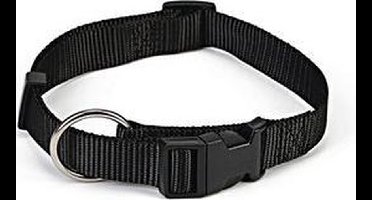 Beeztees - Halsband Hond - Nylon - Zwart - 22-35 cm x 10 mm