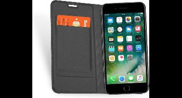 Hoesje geschikt voor Apple iPhone 7 - Kunstlederen Wallet Hoesje Grijs - 360 Graden Beschermend Telefoonhoesje