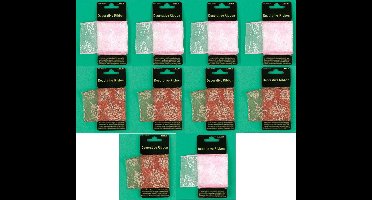 Decoratie Lint - 10 Stuks/meters - Vlinders en Bladeren - 62mm breed