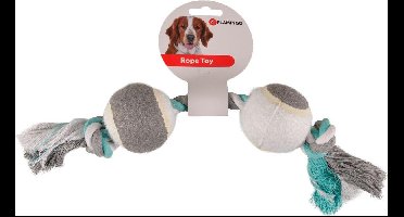 Hs Katoen Jim Knoopbeen Duotennis Munt/wit/grijs Dia. 6cm/40cm