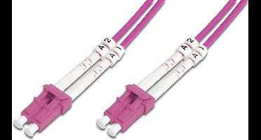 Digitus LC/LC, 7 m Glasvezel kabel Roze