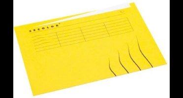 25 x Vouwmap Jalema Secolor A4 Ongelijk Geel