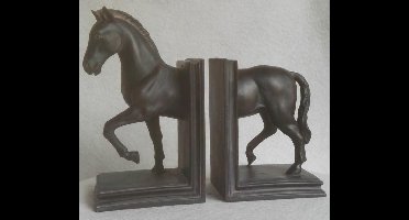 Prachtige boekensteunen Paard - polystone