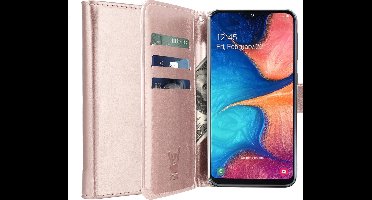 Samsung A20e Hoesje - Samsung Galaxy A20e Hoesje Book Case Kunstleer Wallet Roségoud - Hoesje Samsung A20e
