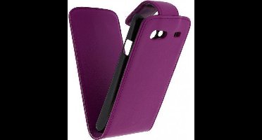 Xccess Leather Flip Case Samsung I9070 Galaxy S Advance Paars