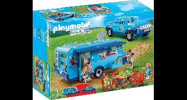 PLAYMOBIL Family Fun Funpark Pickup met Caravan - 9502