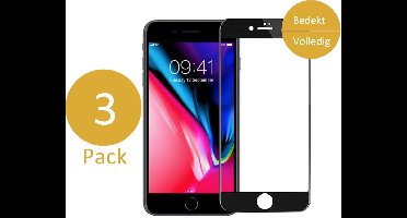 Screenprotector geschikt voor iPhone 8 Plus / 7 Plus - 3x FullGuard Glas Screen Protector