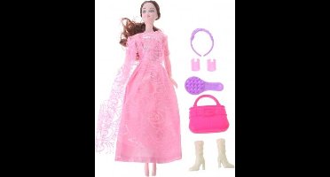 Eddy Toys Tienerpop Met Accessoires 29 Cm Roze/bruin