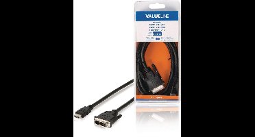 Valueline VLCB34800B20 Hdmi - Dvi-d-kabel Hdmi-connector - Dvi-d 24 + 1-pins Mannelijk 2,00 M Zwart