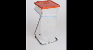 Knaphouder 110 liter, verzinkt met oranje deksel