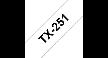 TZ-FX651 24mm - zwart op geel - flexibel (8m)