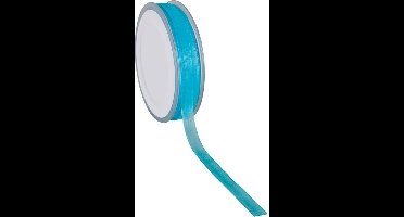Turquoise Organza lint 10 mm / 50 mtr.