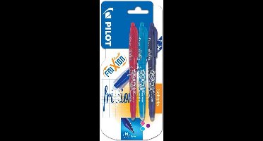 Pilot - Rollerball pen uitgumbaar 0.7mm - Roze, Lichtblauw, Paars - per 3 verpakt