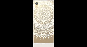 Shop4 - Sony Xperia XA1 Plus Hoesje - Zachte Back Case Mandala Wit