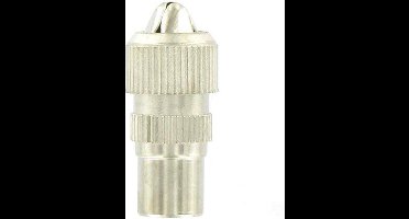 Kopp coaxstekker recht male 6.5 mm metaal